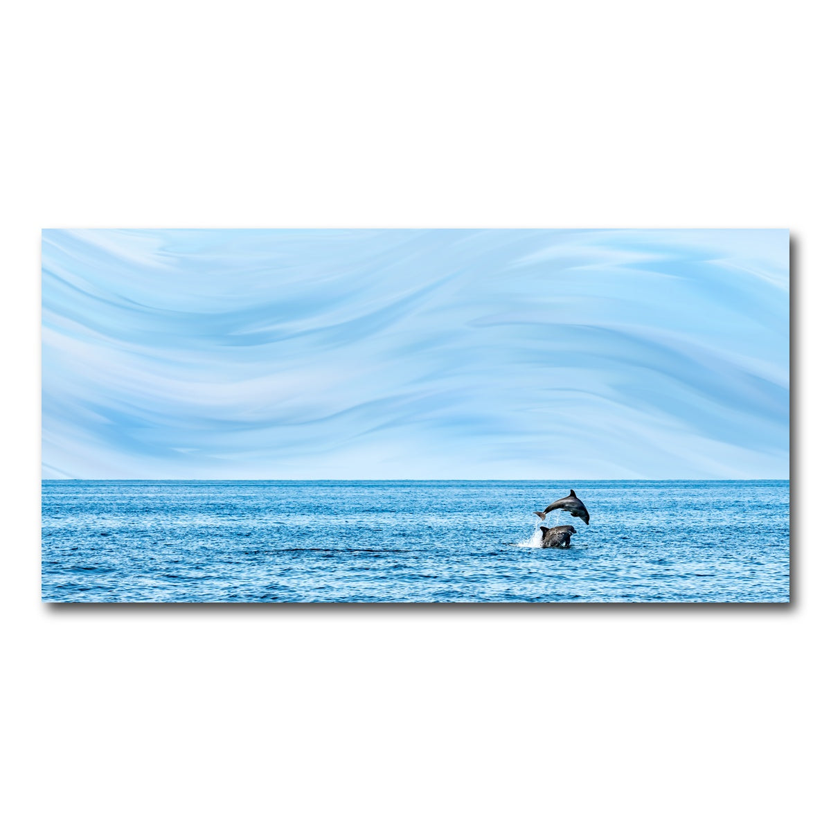 AUTO-MOCKUP WHITE | Rollin jumping dolphins | 1 Piece | Gallery Wrap Canvas | group=2x1