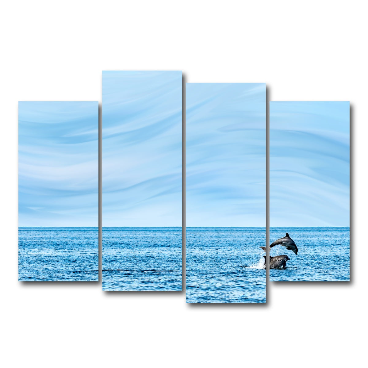 AUTO-MOCKUP WHITE | Rollin jumping dolphins | 4 Piece | Gallery Wrap Canvas | group=4_normal