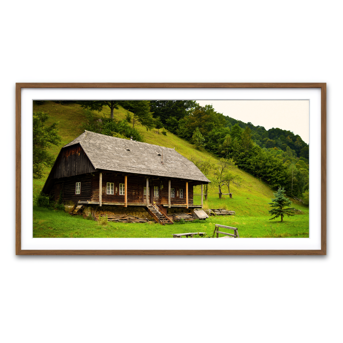 Framed Print 2x1 Walnut