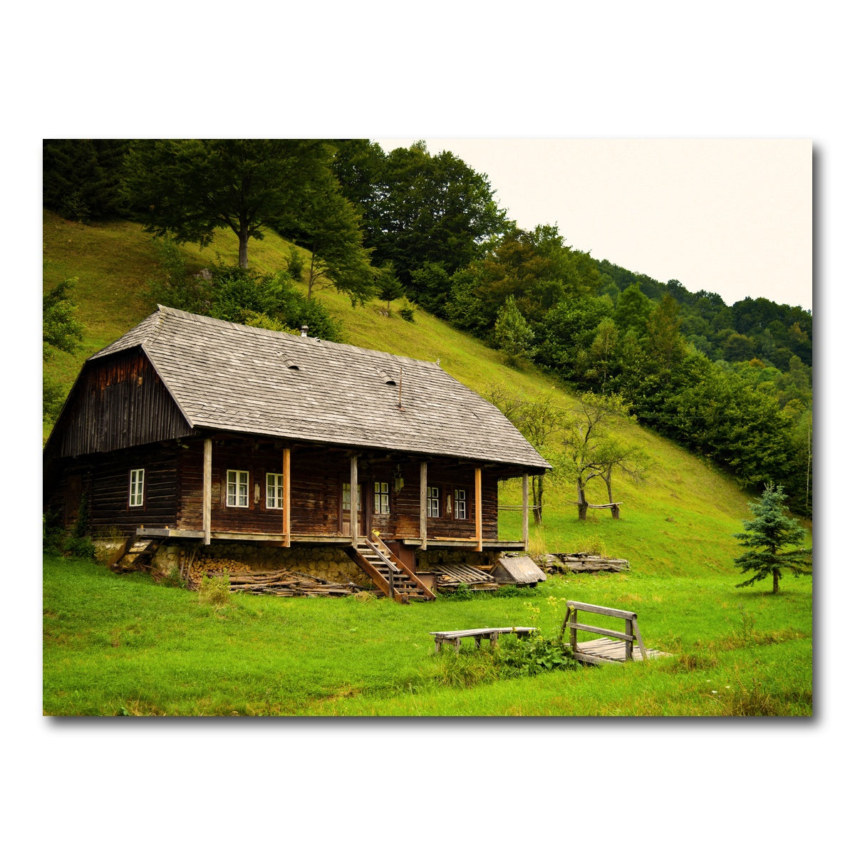 AUTO-MOCKUP WHITE | Romanian Cabin | 1 Piece | Gallery Wrap Canvas | group=4x3