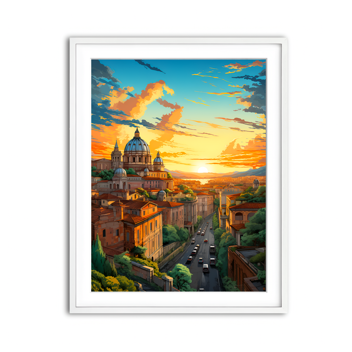 Framed Print 3x4 White