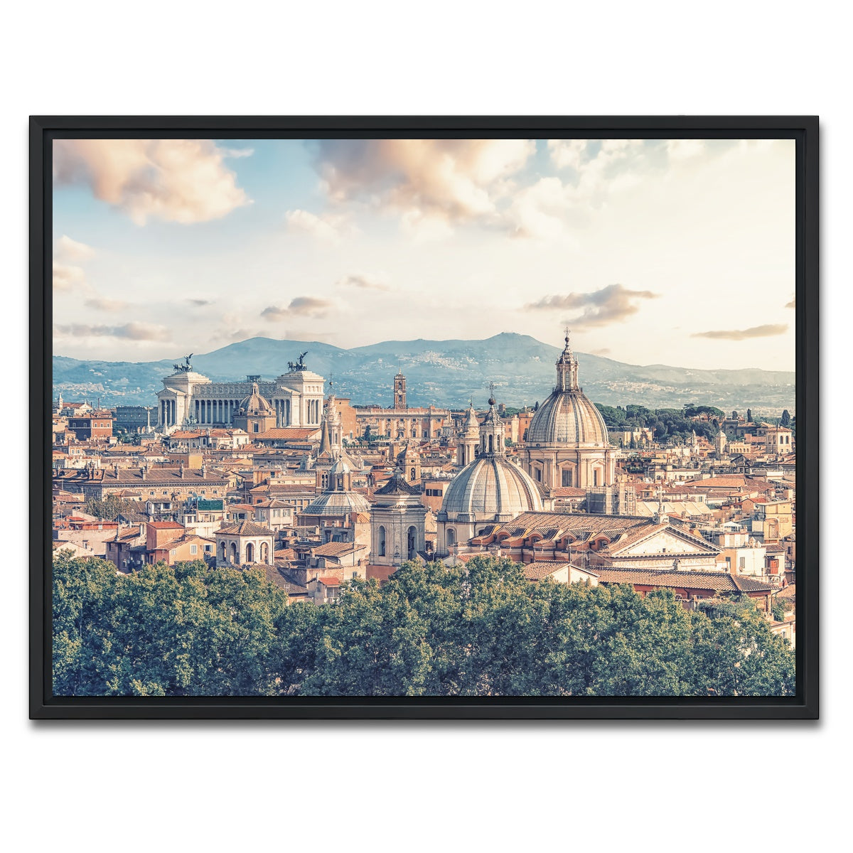 AUTO-MOCKUP WHITE | Rome Roofs | 1 Piece | Black Framed Canvas | group=4x3