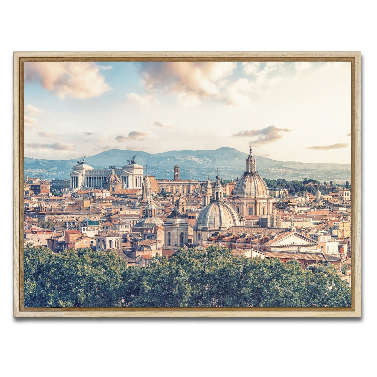 AUTO-MOCKUP WHITE | Rome Roofs | 1 Piece | Natural Framed Canvas | group=4x3