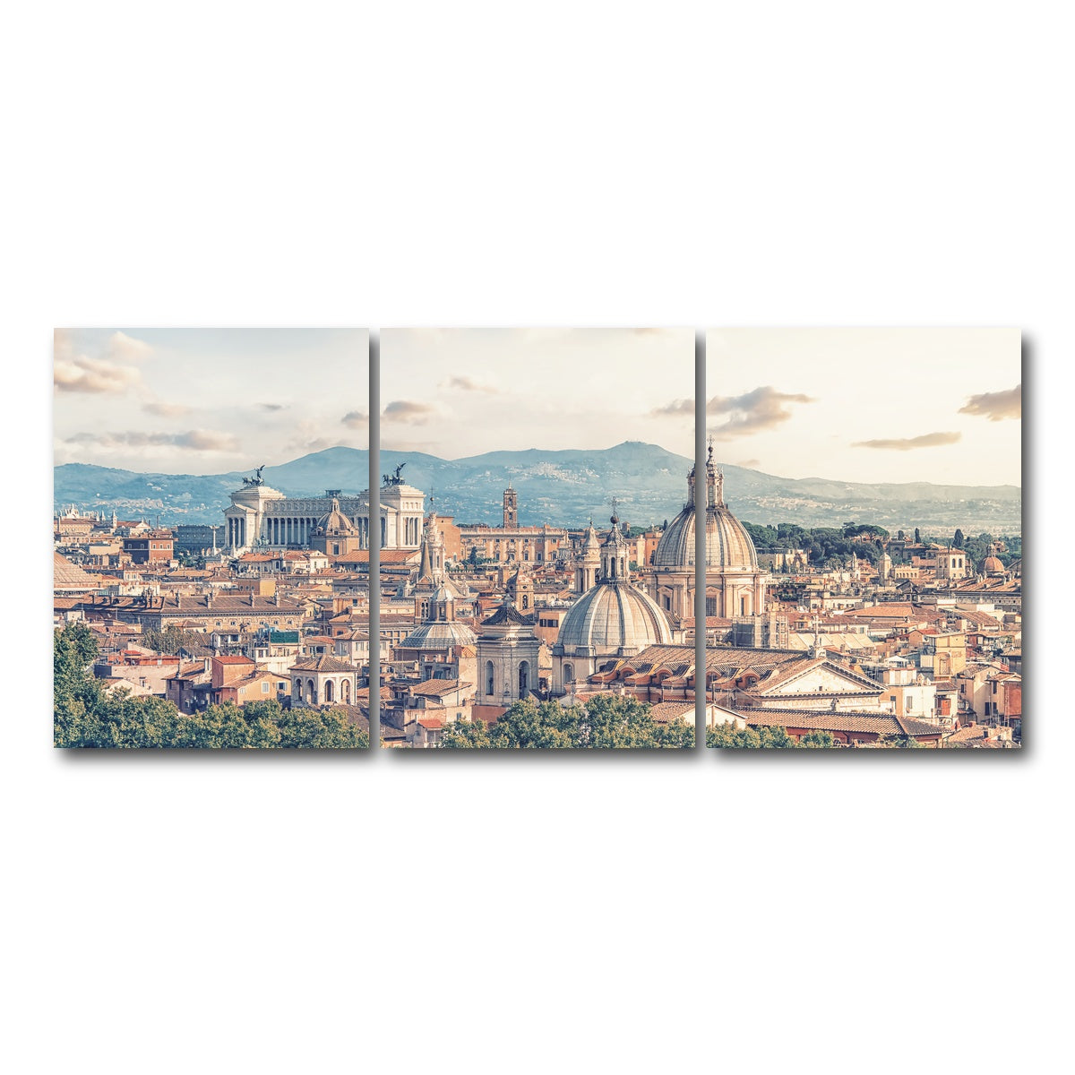 AUTO-MOCKUP WHITE | Rome Roofs | 3 Piece | Gallery Wrap Canvas | group=18x24