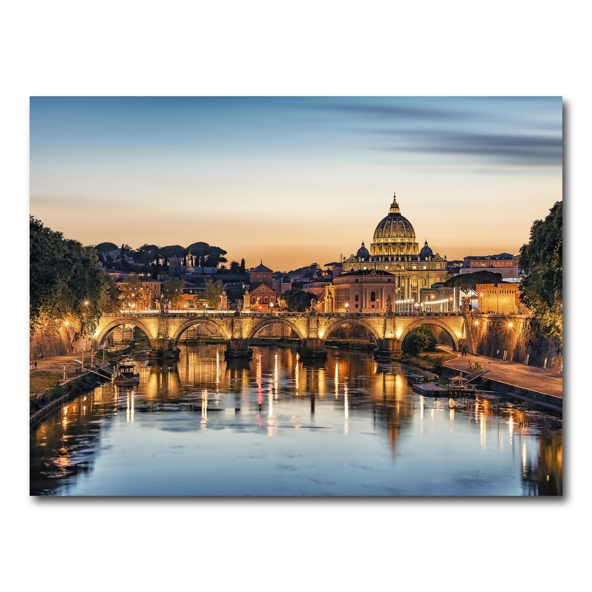 AUTO-MOCKUP WHITE | Rome Sunset | 1 Piece | Gallery Wrap Canvas | group=4x3