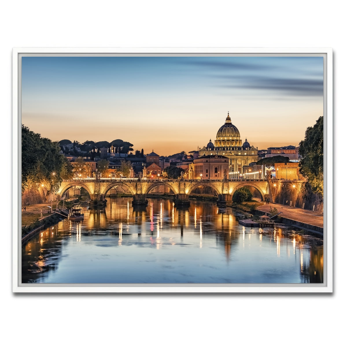 AUTO-MOCKUP WHITE | Rome Sunset | 1 Piece | White Framed Canvas | group=4x3