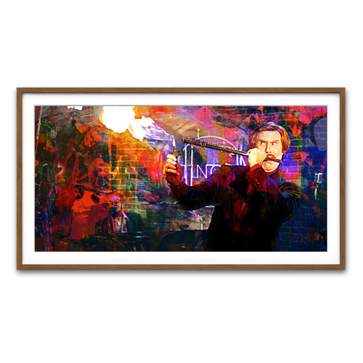 Framed Print 2x1 Walnut