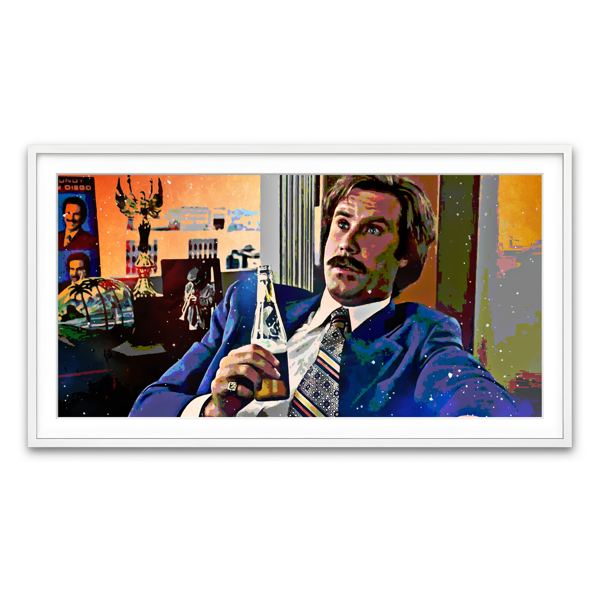 Framed Print 2x1 White