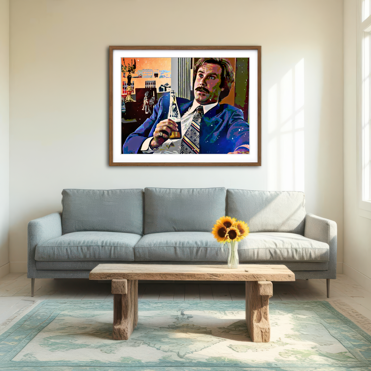 AUTO-MOCKUP ROOM | Ron Burgundy Wall Art