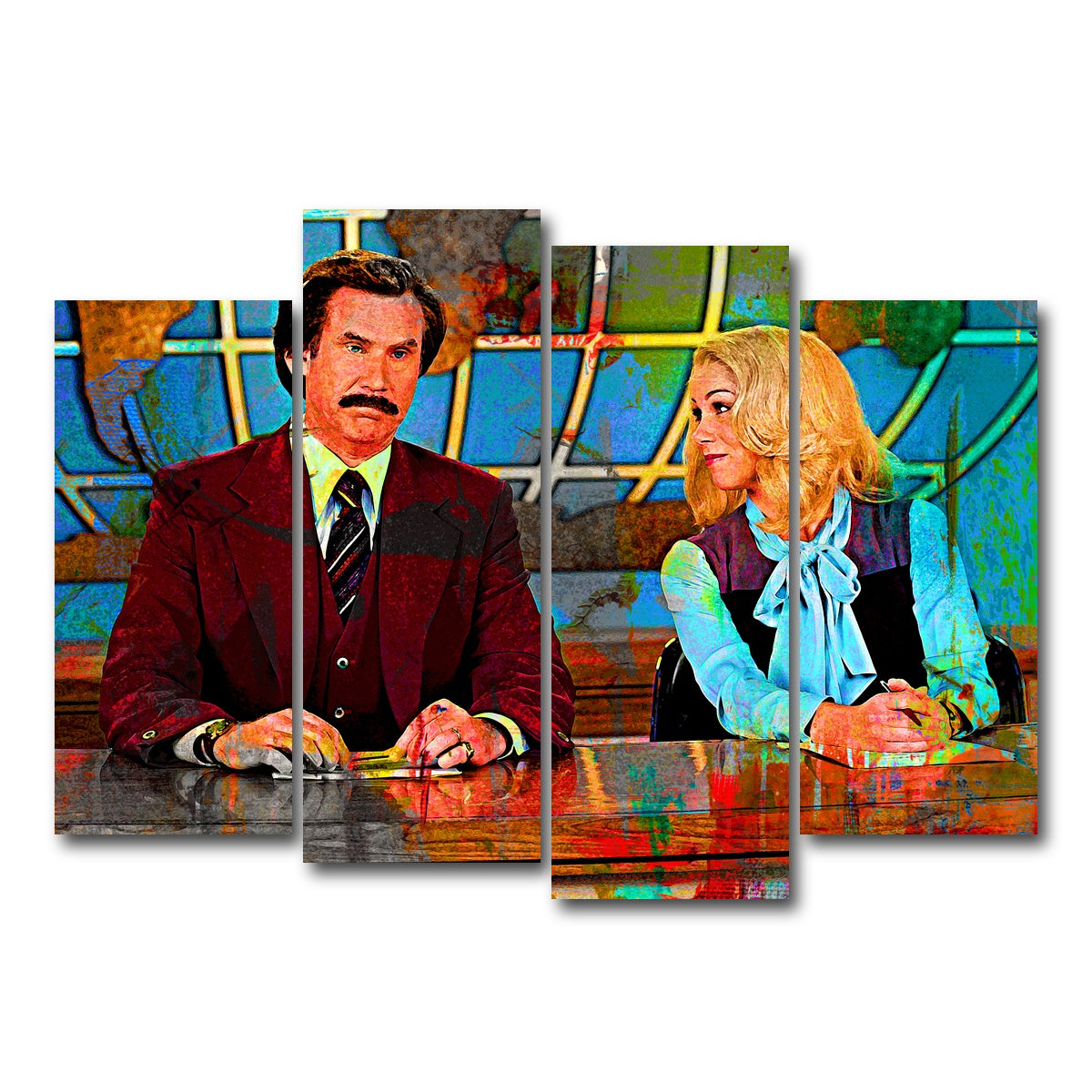 AUTO-MOCKUP WHITE | Ron & Veronica | 4 Piece | Gallery Wrap Canvas | group=4_normal