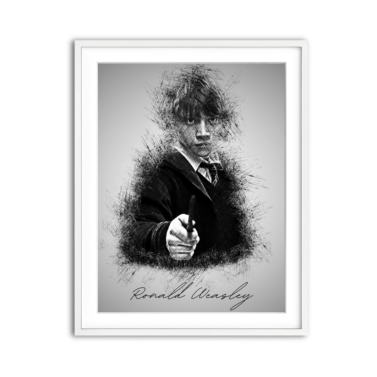 Framed Print 3x4 White