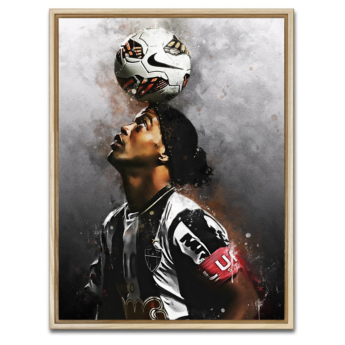 AUTO-MOCKUP WHITE | Ronaldinho | 1 Piece | Natural Framed Canvas | group=3x4