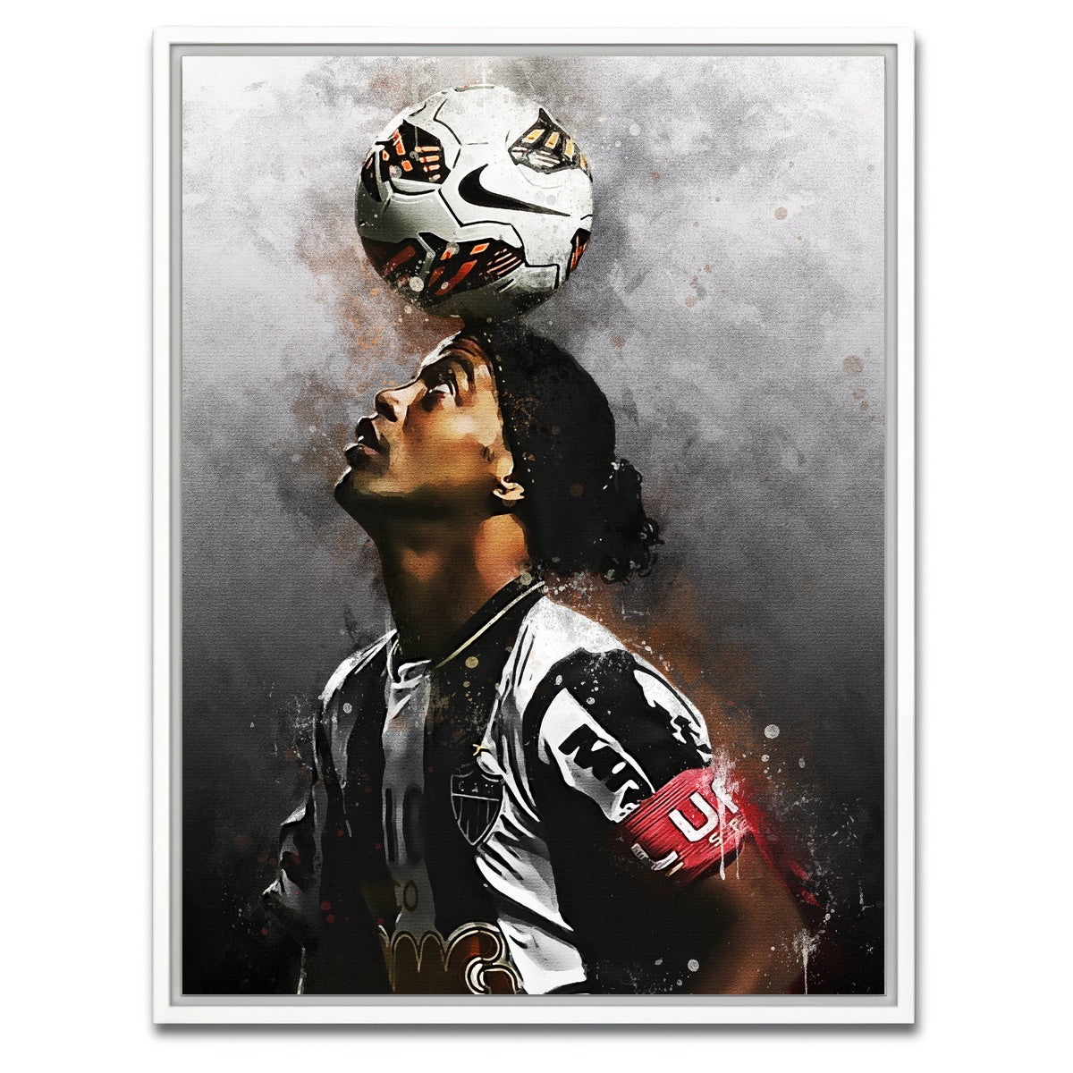 AUTO-MOCKUP WHITE | Ronaldinho | 1 Piece | White Framed Canvas | group=3x4