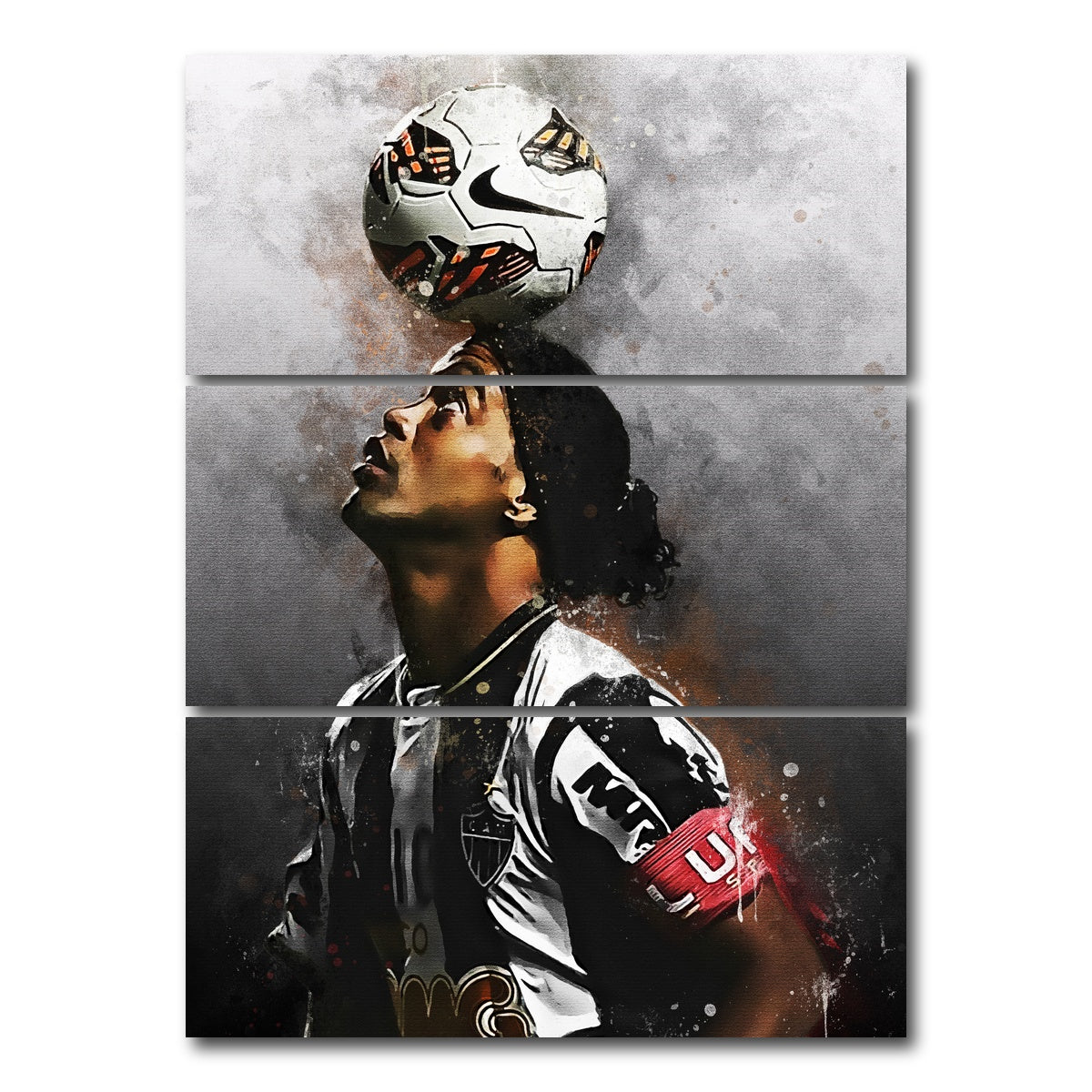 AUTO-MOCKUP WHITE | Ronaldinho | 3 Piece | Gallery Wrap Canvas | group=8x18_stacked