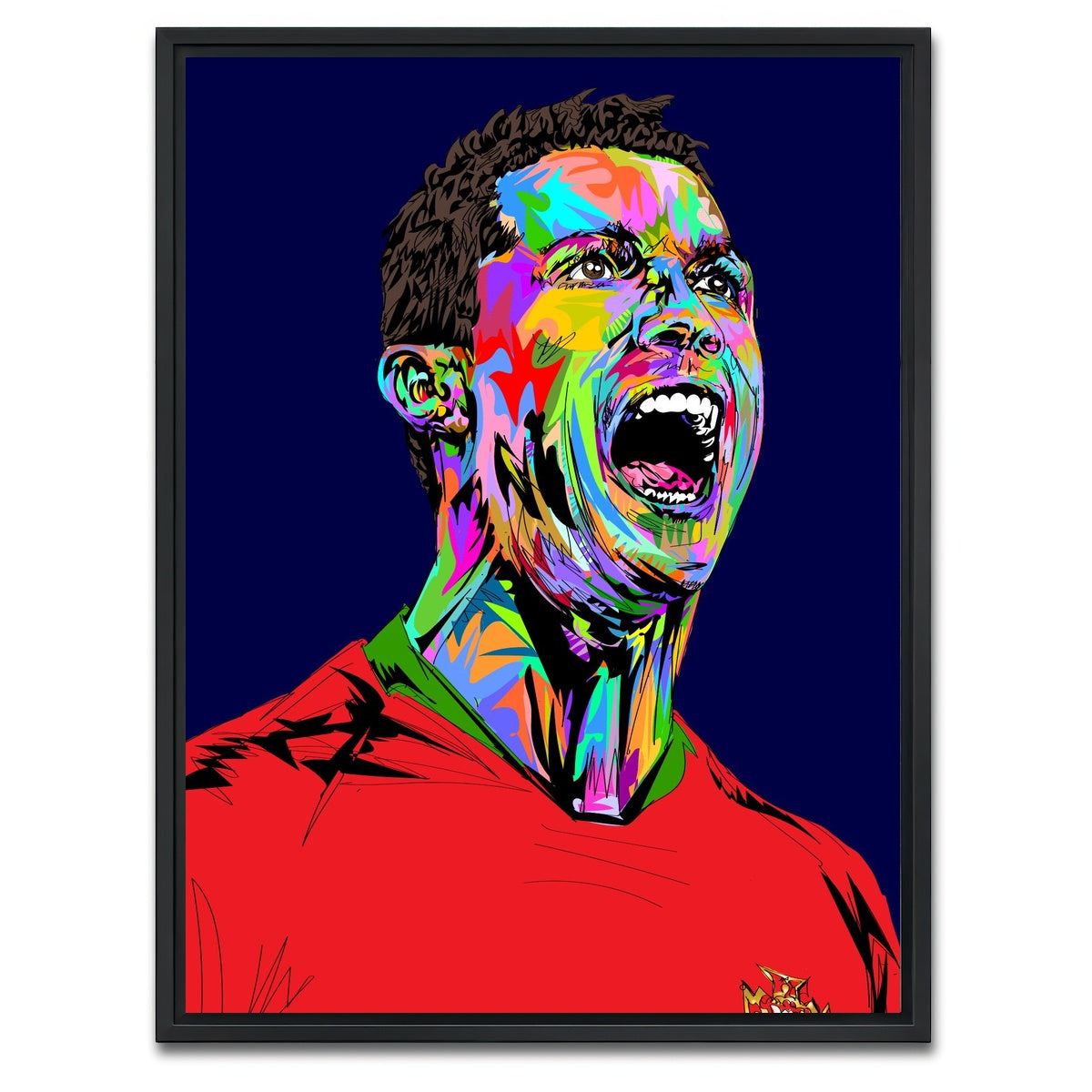 AUTO-MOCKUP WHITE | Ronaldo Abstract | 1 Piece | Black Framed Canvas | group=3x4