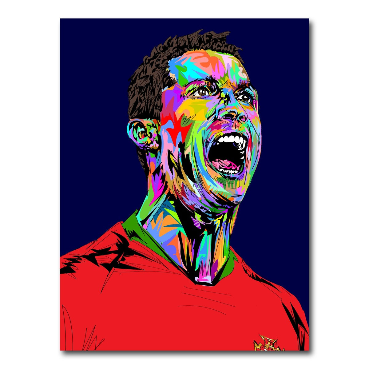 AUTO-MOCKUP WHITE | Ronaldo Abstract | 1 Piece | Gallery Wrap Canvas | group=3x4