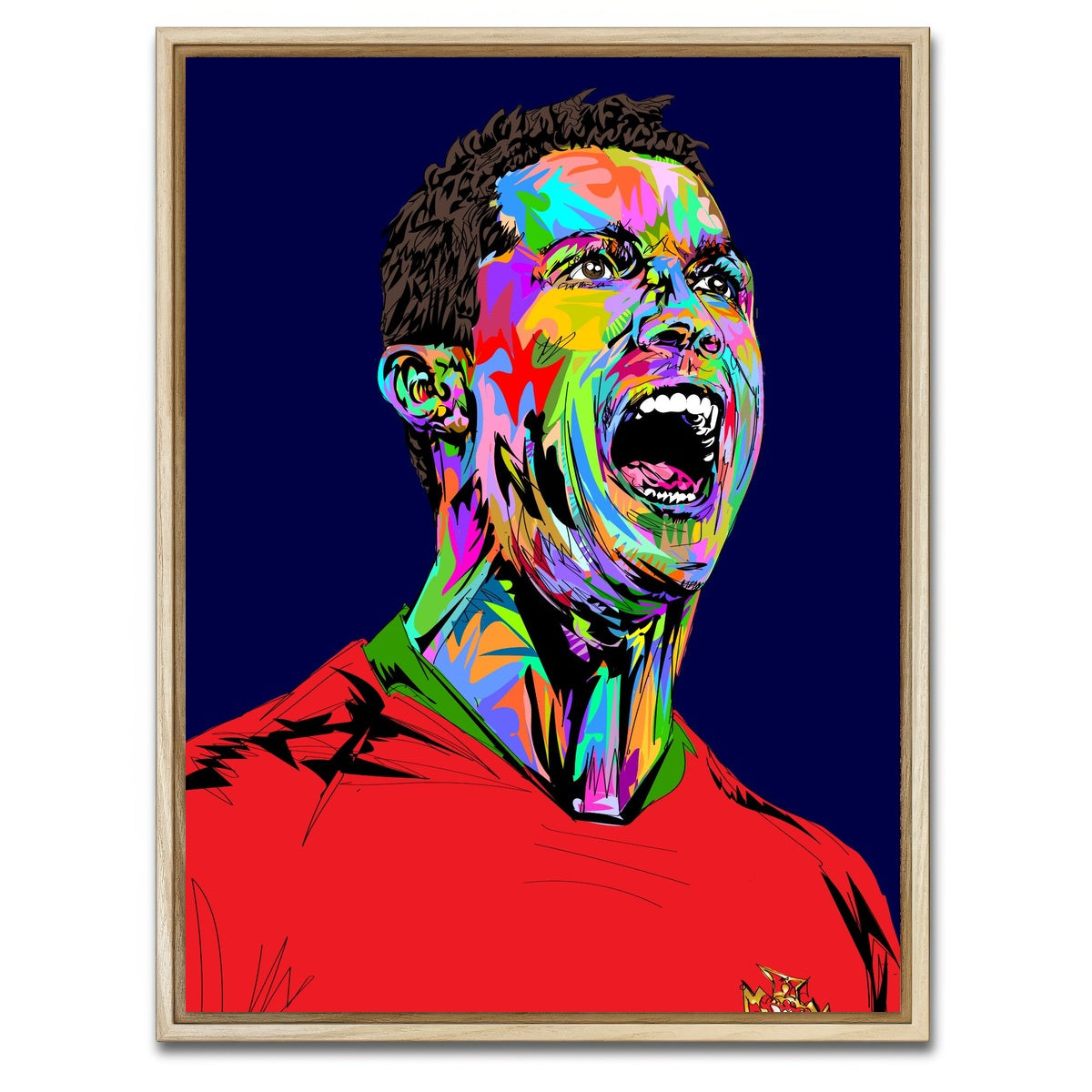 AUTO-MOCKUP WHITE | Ronaldo Abstract | 1 Piece | Natural Framed Canvas | group=3x4