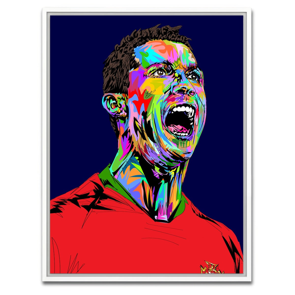 AUTO-MOCKUP WHITE | Ronaldo Abstract | 1 Piece | White Framed Canvas | group=3x4