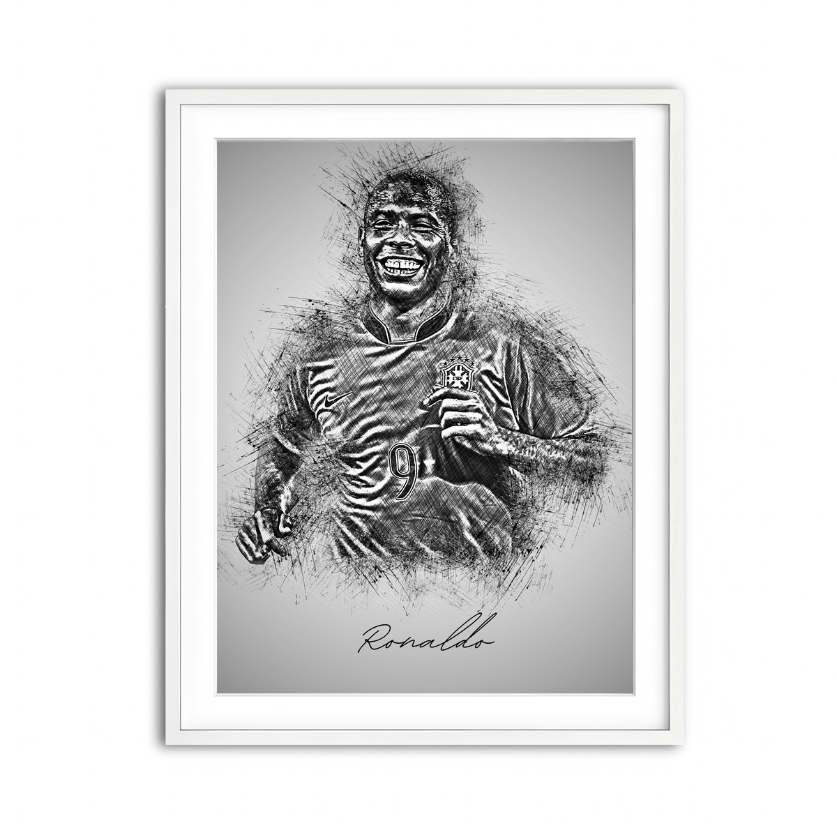 Framed Print 3x4 White