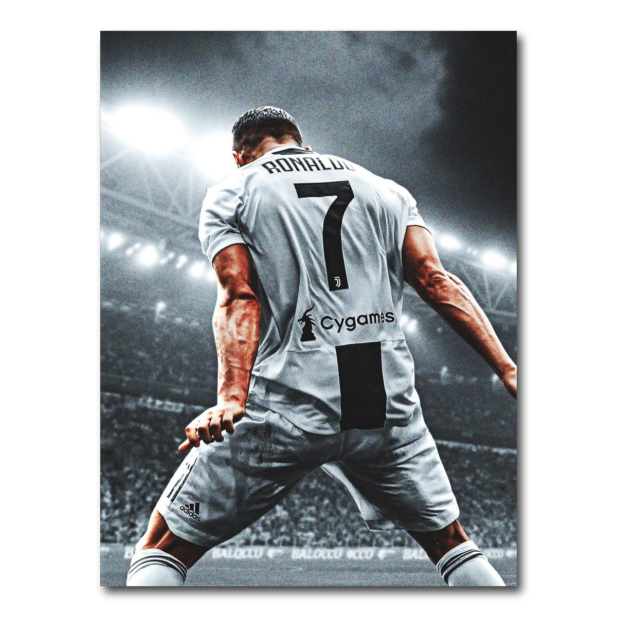 AUTO-MOCKUP WHITE | Ronaldo Number 7 | 1 Piece | Gallery Wrap Canvas | group=3x4