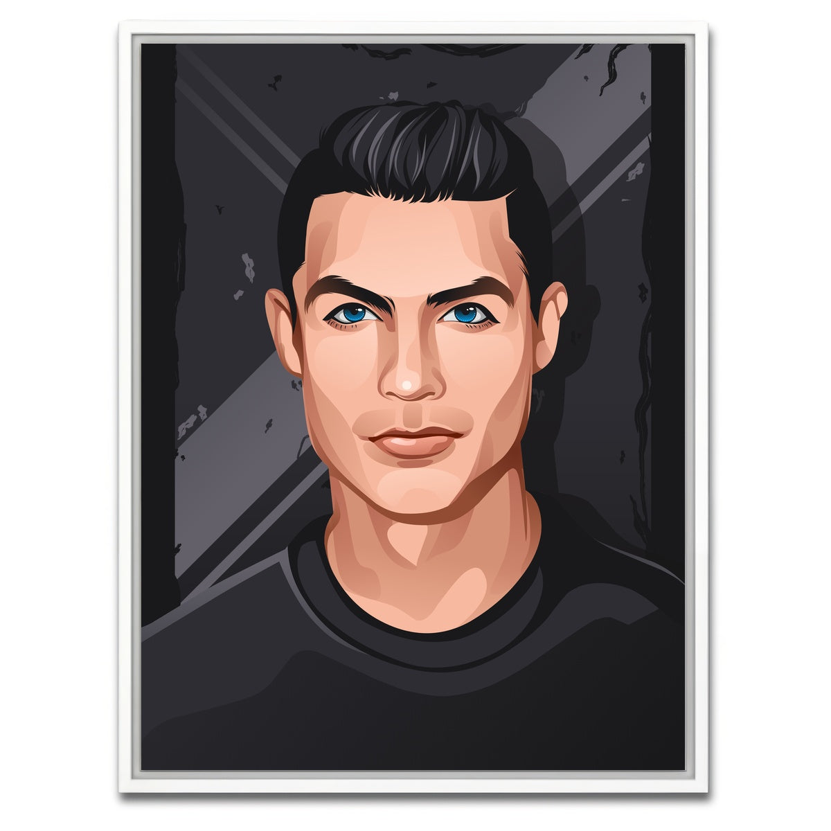 AUTO-MOCKUP WHITE | Ronaldo Portrait | 1 Piece | White Framed Canvas | group=3x4