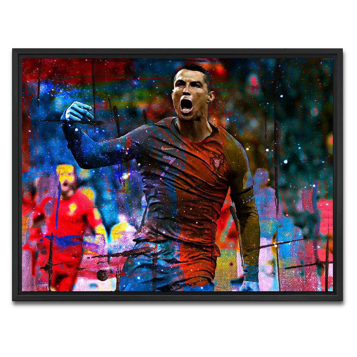 AUTO-MOCKUP WHITE | Ronaldo | 1 Piece | Black Framed Canvas | group=4x3