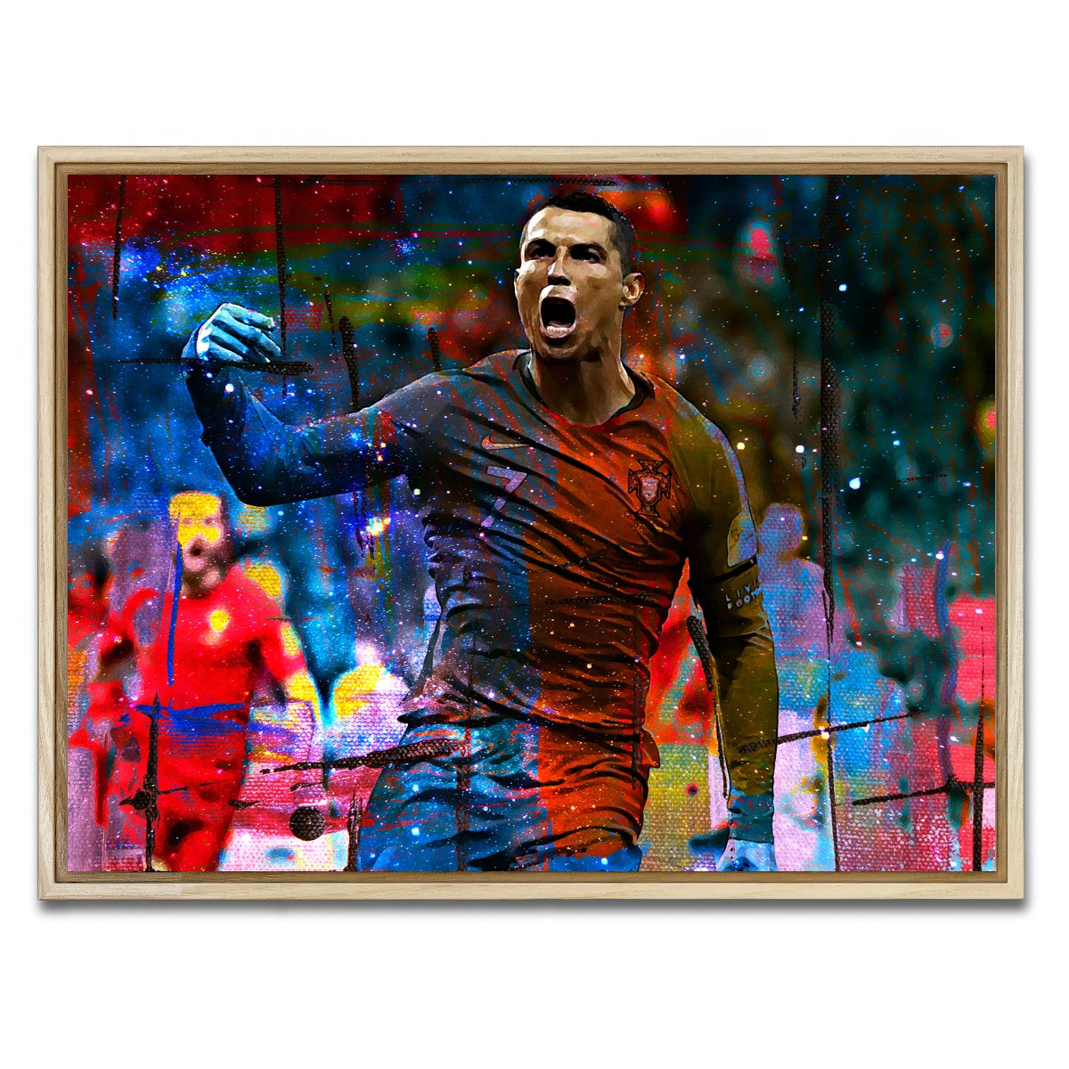 AUTO-MOCKUP WHITE | Ronaldo | 1 Piece | Natural Framed Canvas | group=4x3