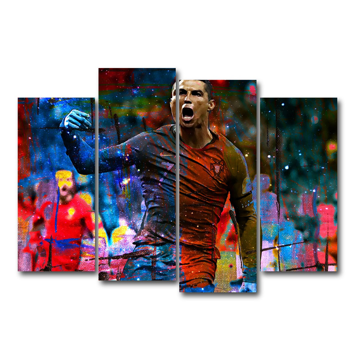 AUTO-MOCKUP WHITE | Ronaldo | 4 Piece | Gallery Wrap Canvas | group=4_normal