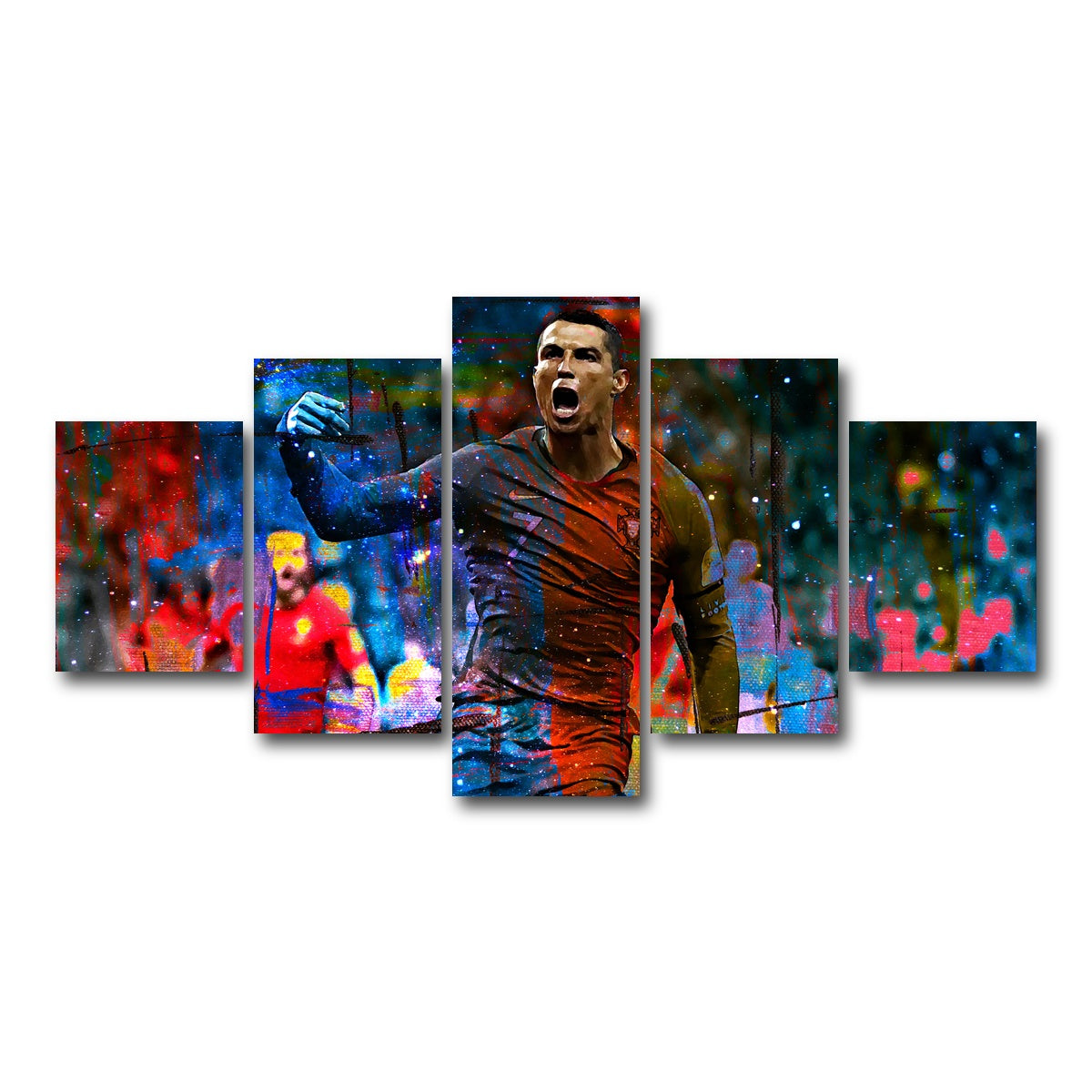 AUTO-MOCKUP WHITE | Ronaldo | 5 Piece | Gallery Wrap Canvas | group=5_short