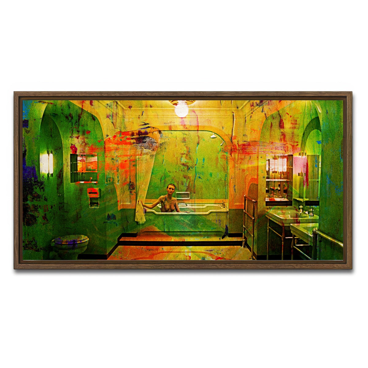 AUTO-MOCKUP WHITE | Room 237 | 1 Piece | Walnut Framed Canvas | group=2x1