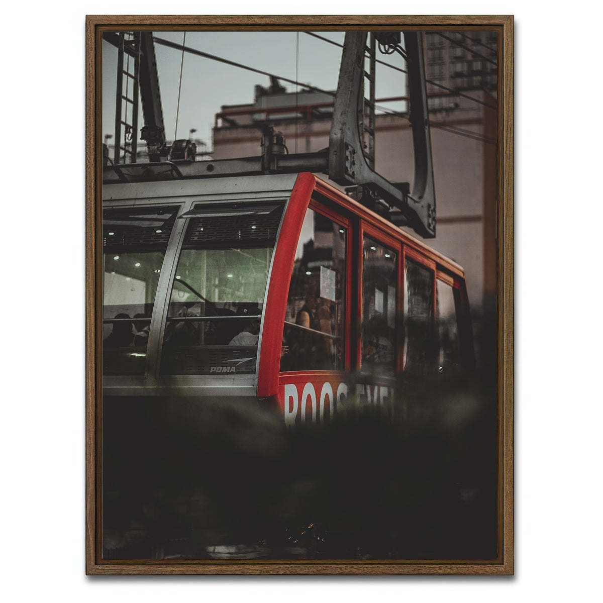 AUTO-MOCKUP WHITE | Roosevelt Island Tram | 1 Piece | Walnut Framed Canvas | group=3x4