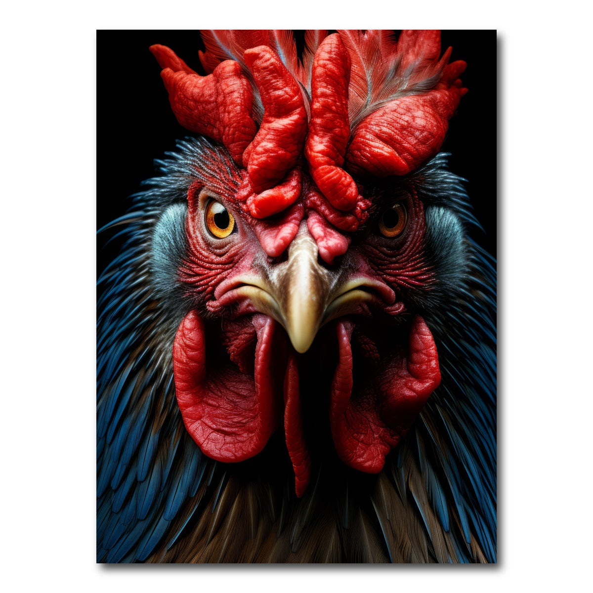 AUTO-MOCKUP WHITE | Rooster Black | 1 Piece | Gallery Wrap Canvas | group=3x4