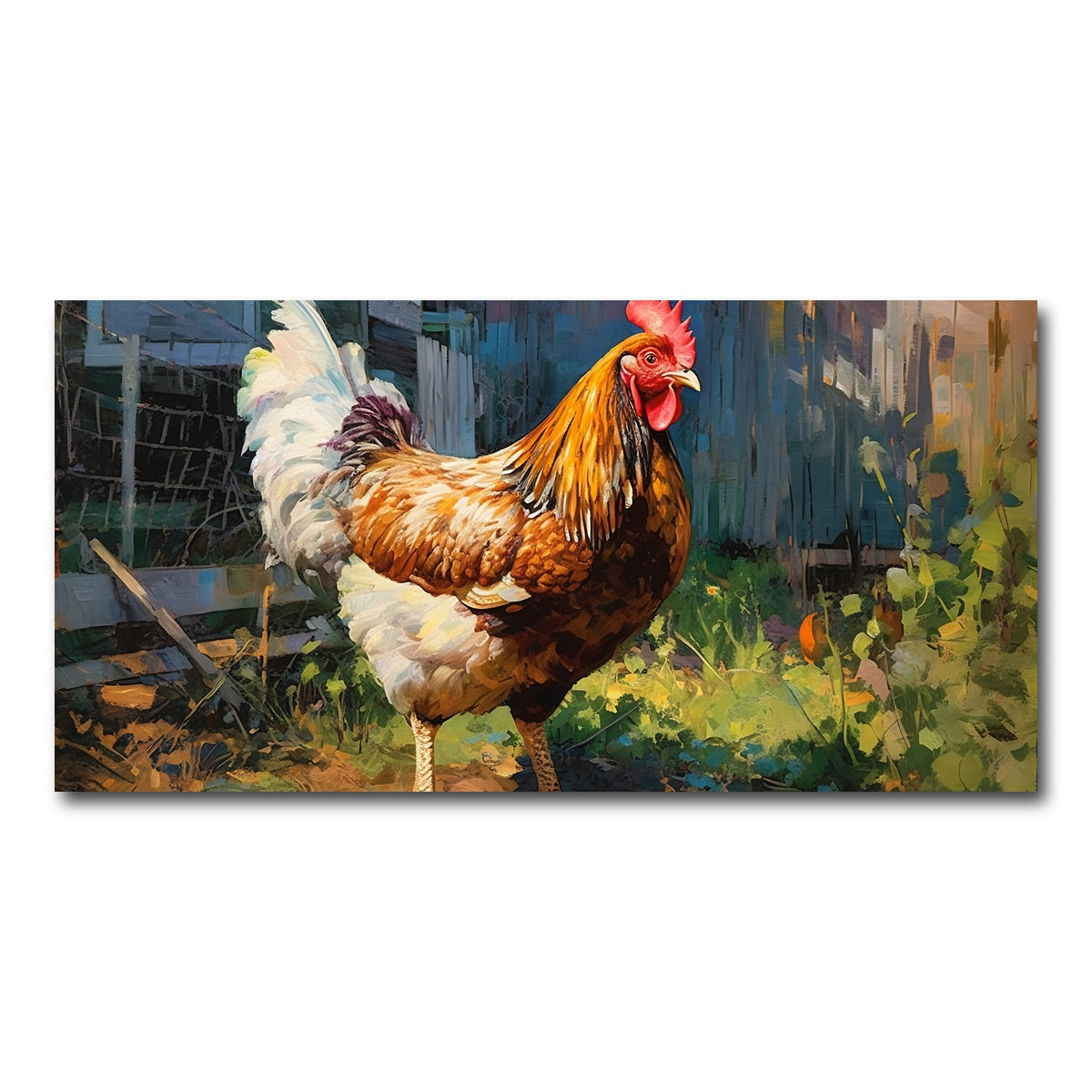 AUTO-MOCKUP WHITE | Rooster | 1 Piece | Gallery Wrap Canvas | group=2x1