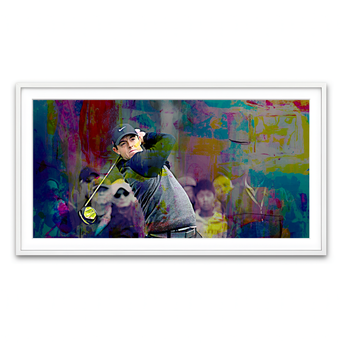 Framed Print 2x1 White