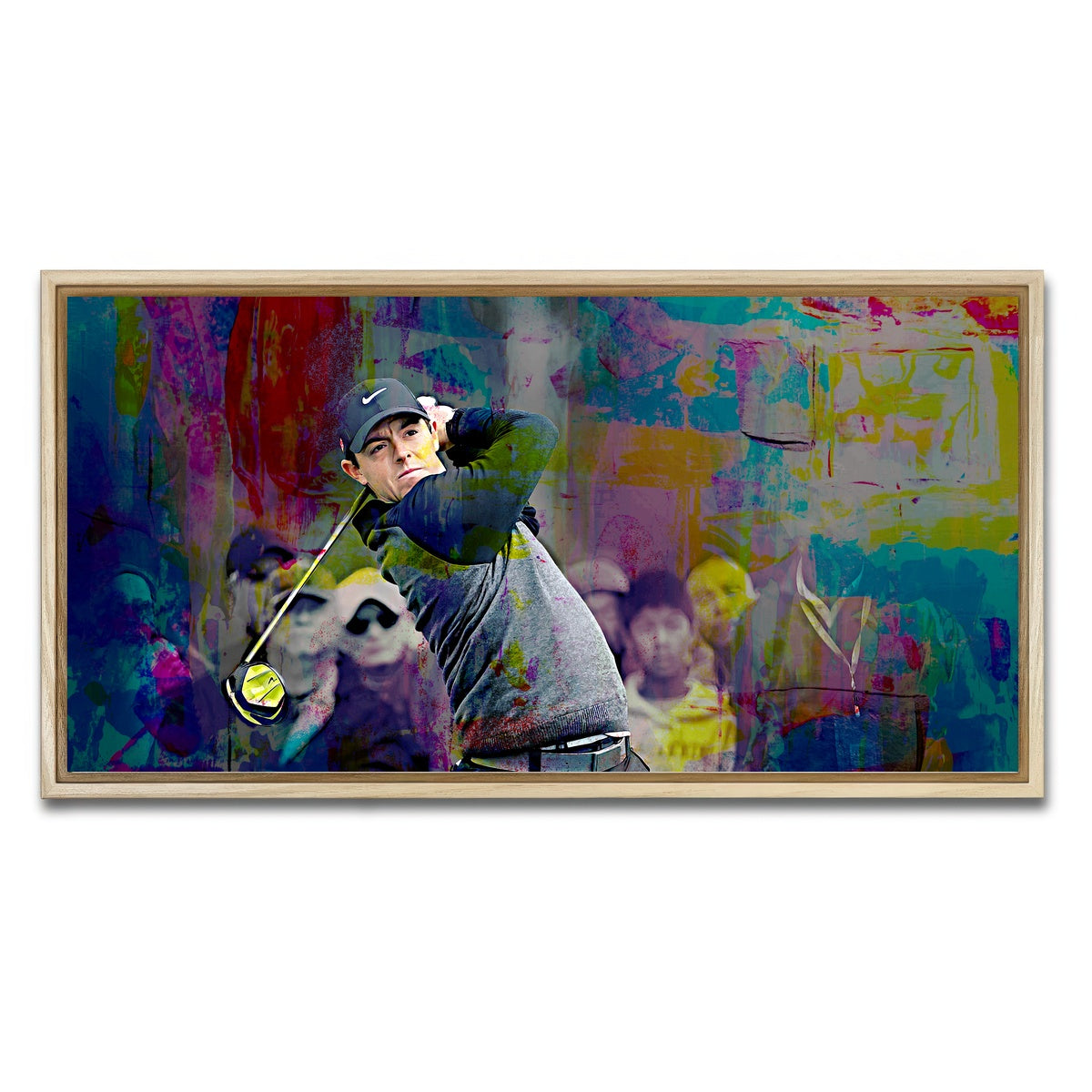 AUTO-MOCKUP WHITE | Rory McIlroy | 1 Piece | Natural Framed Canvas | group=2x1