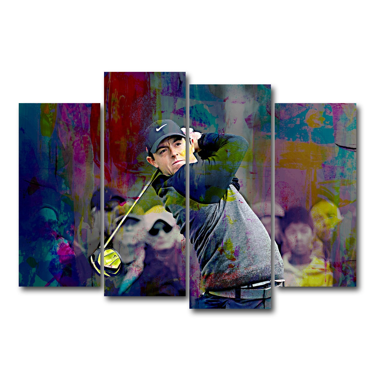 AUTO-MOCKUP WHITE | Rory McIlroy | 4 Piece | Gallery Wrap Canvas | group=4_normal