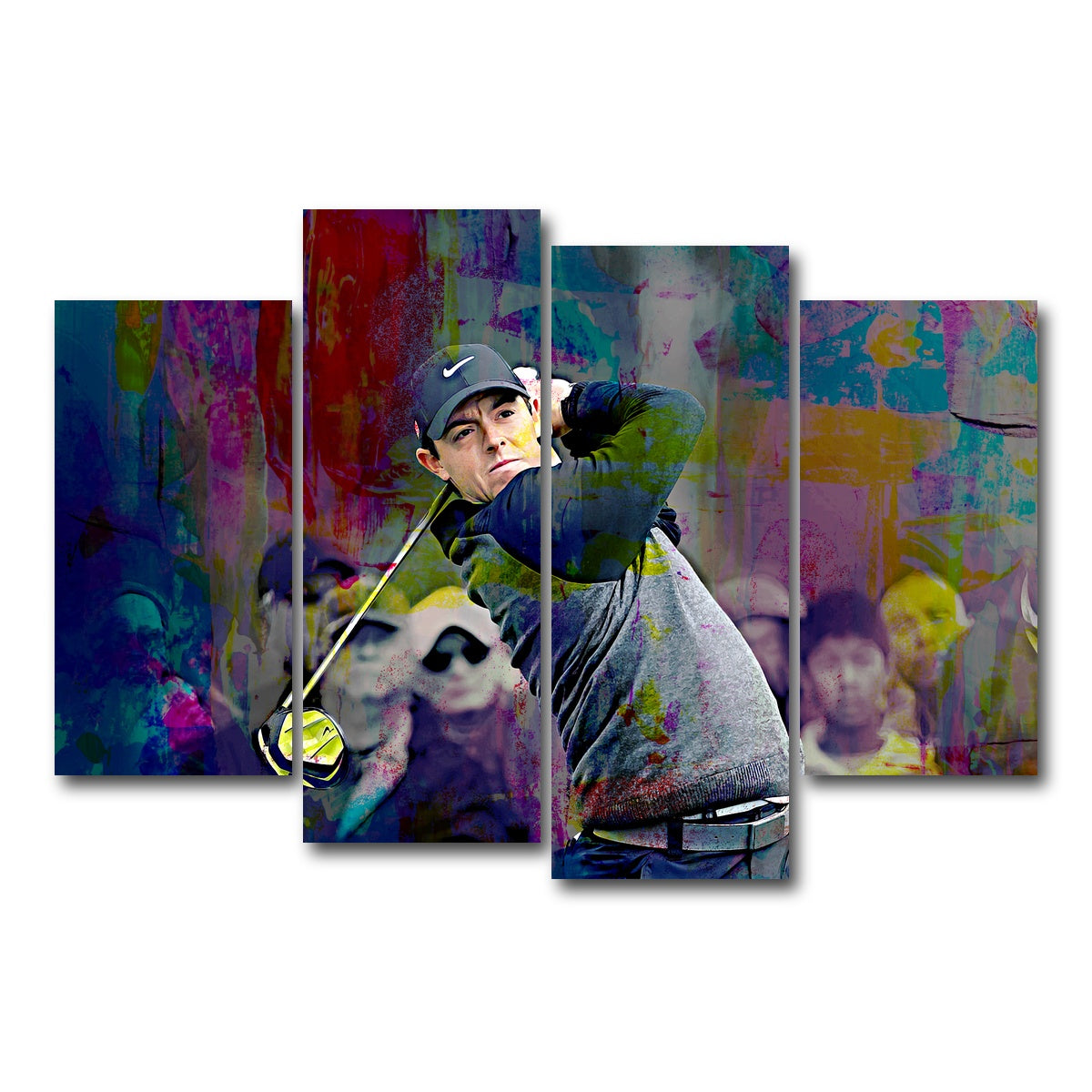 AUTO-MOCKUP WHITE | Rory McIlroy | 4 Piece | Gallery Wrap Canvas | group=4_short