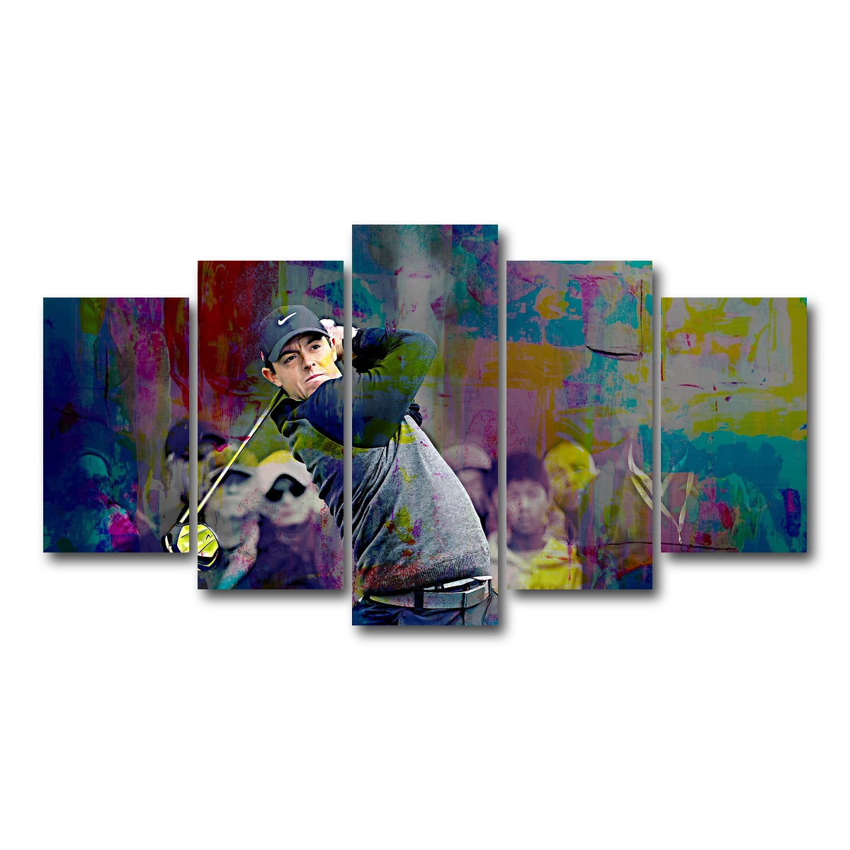 AUTO-MOCKUP WHITE | Rory McIlroy | 5 Piece | Gallery Wrap Canvas | group=5_normal