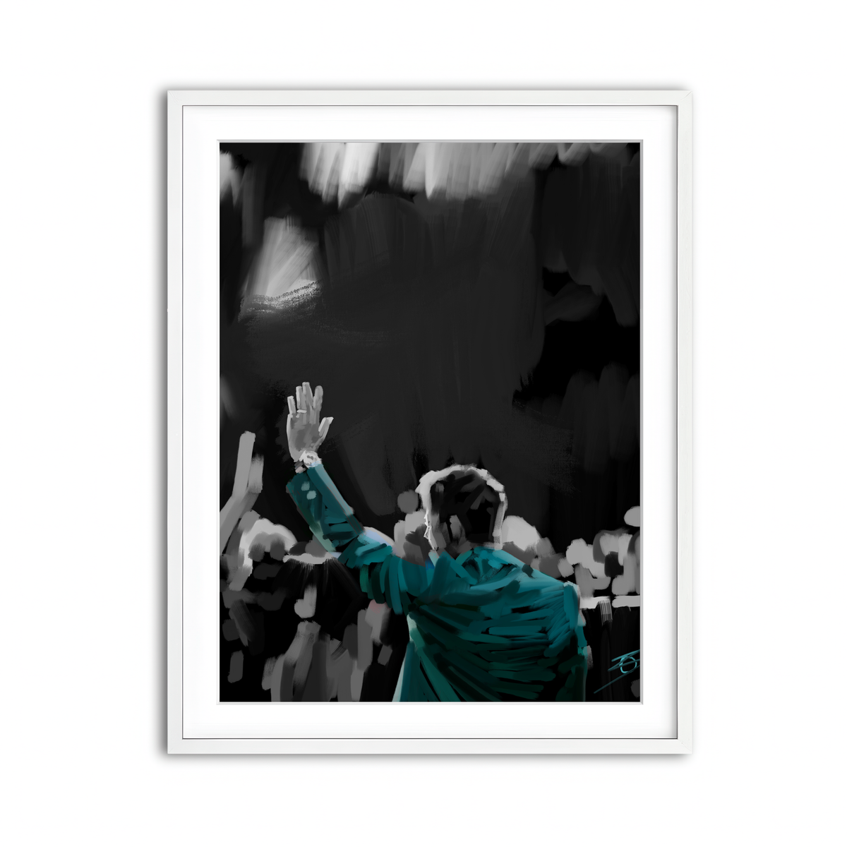 Framed Print 3x4 White