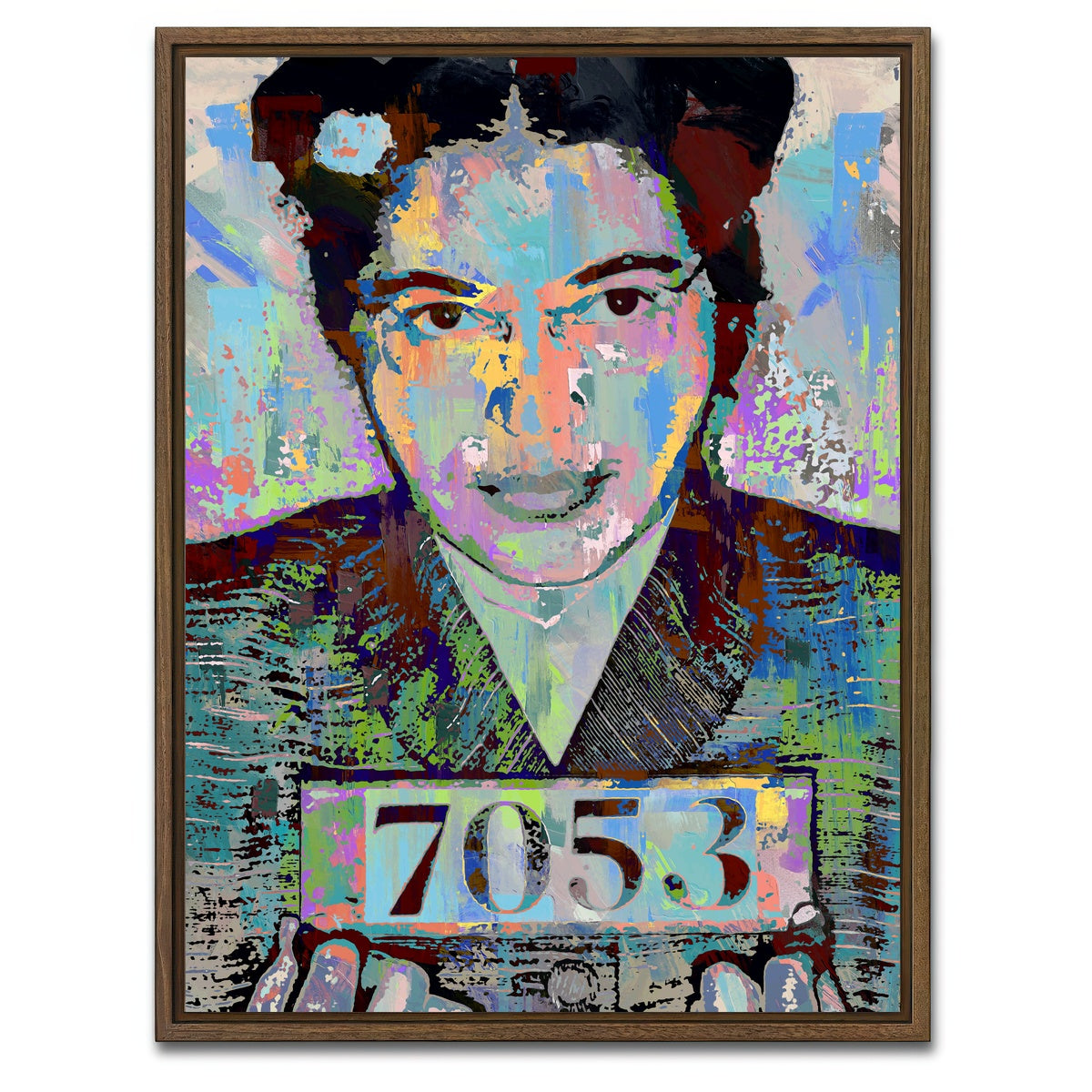 AUTO-MOCKUP WHITE | Rosa Parks Mugshot | 1 Piece | Walnut Framed Canvas | group=3x4
