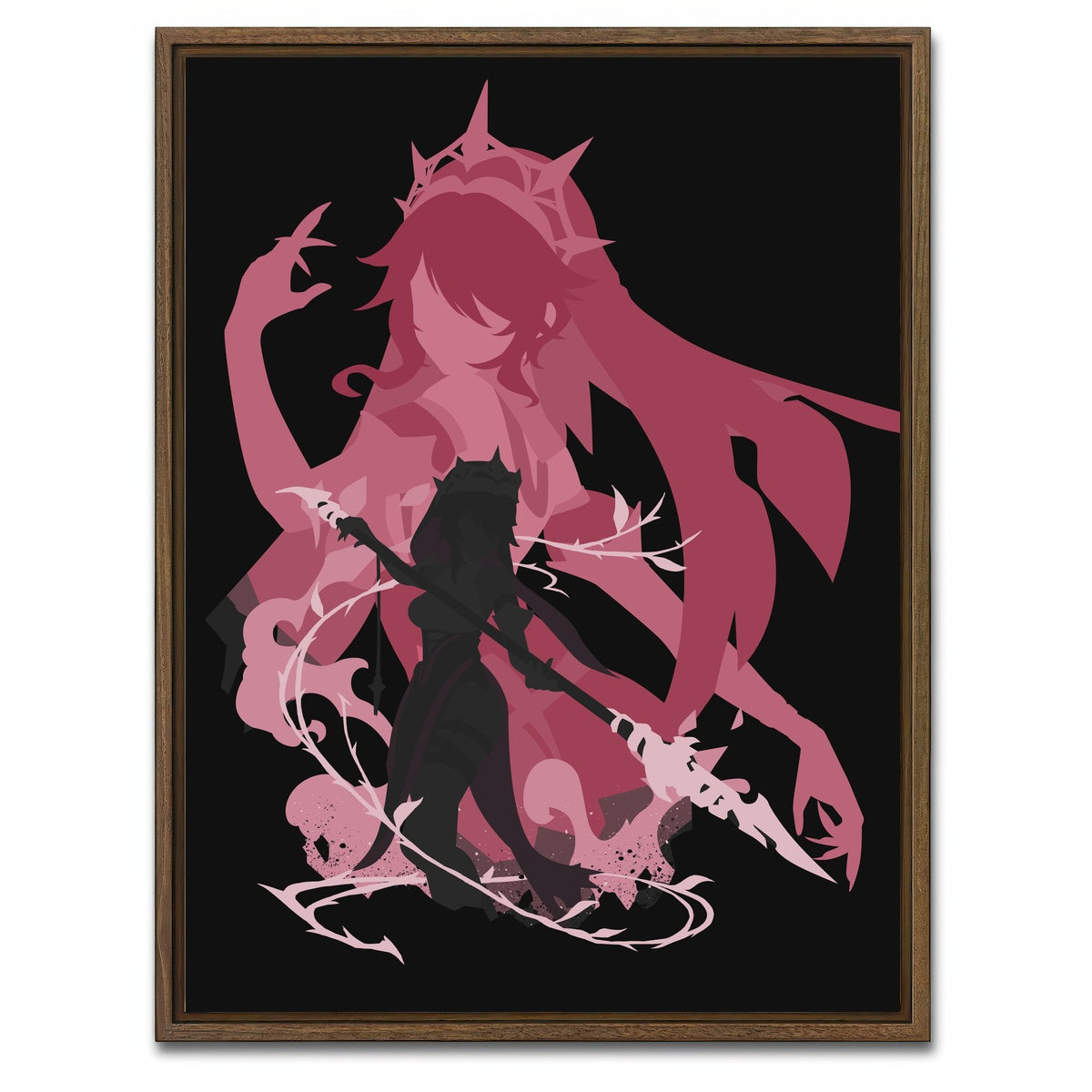 AUTO-MOCKUP WHITE | Rosaria | 1 Piece | Walnut Framed Canvas | group=3x4