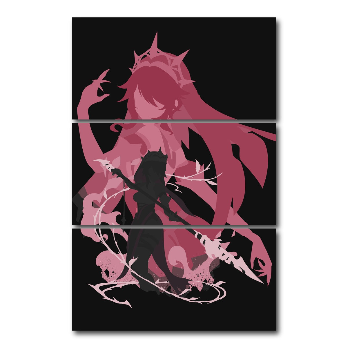 AUTO-MOCKUP WHITE | Rosaria | 3 Piece | Gallery Wrap Canvas | group=12x24_stacked