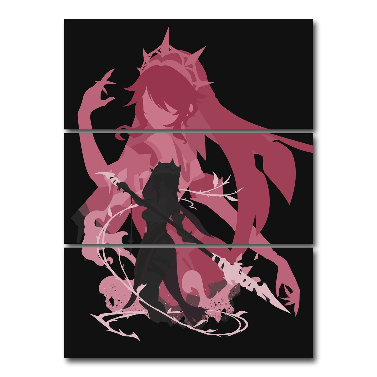 AUTO-MOCKUP WHITE | Rosaria | 3 Piece | Gallery Wrap Canvas | group=8x18_stacked