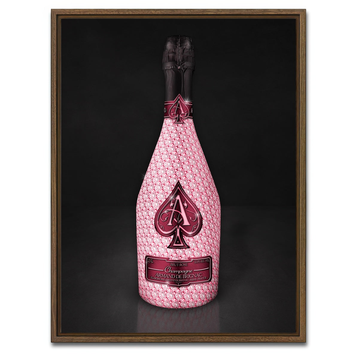 AUTO-MOCKUP WHITE | Rose Ace Bottle | 1 Piece | Walnut Framed Canvas | group=3x4