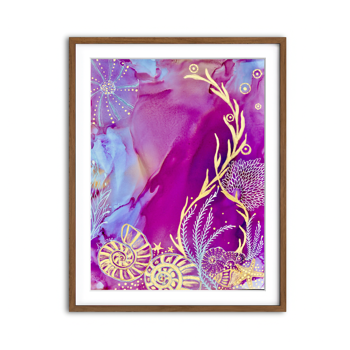 Framed Print 3x4 Walnut