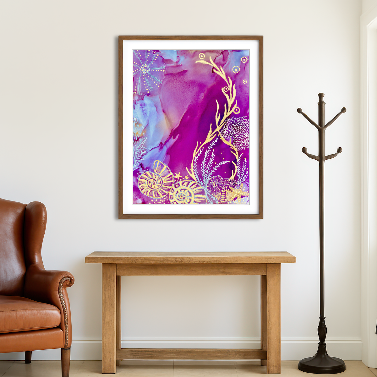 AUTO-MOCKUP ROOM | Rose Quartz Reef ll Wall Art