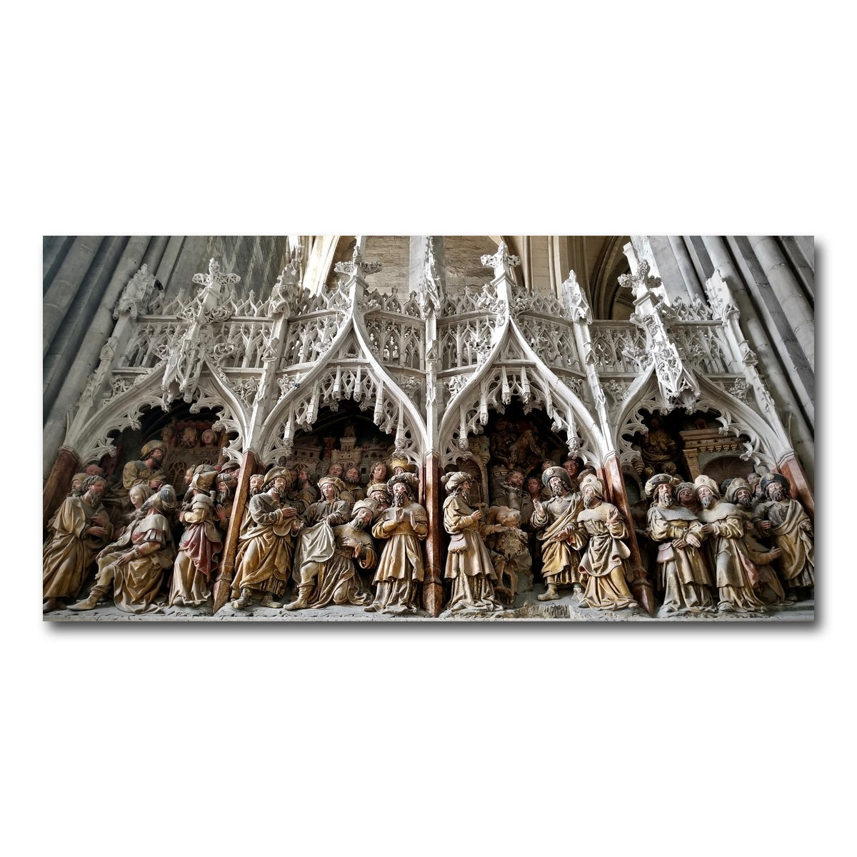 AUTO-MOCKUP WHITE | Rouen Cathedral Art | 1 Piece | Gallery Wrap Canvas | group=2x1