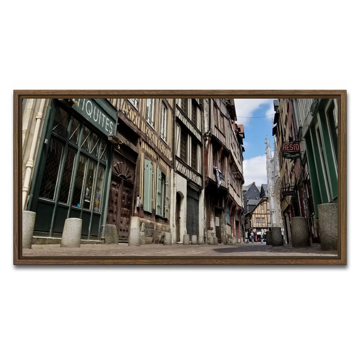 AUTO-MOCKUP WHITE | Rouen France | 1 Piece | Walnut Framed Canvas | group=2x1