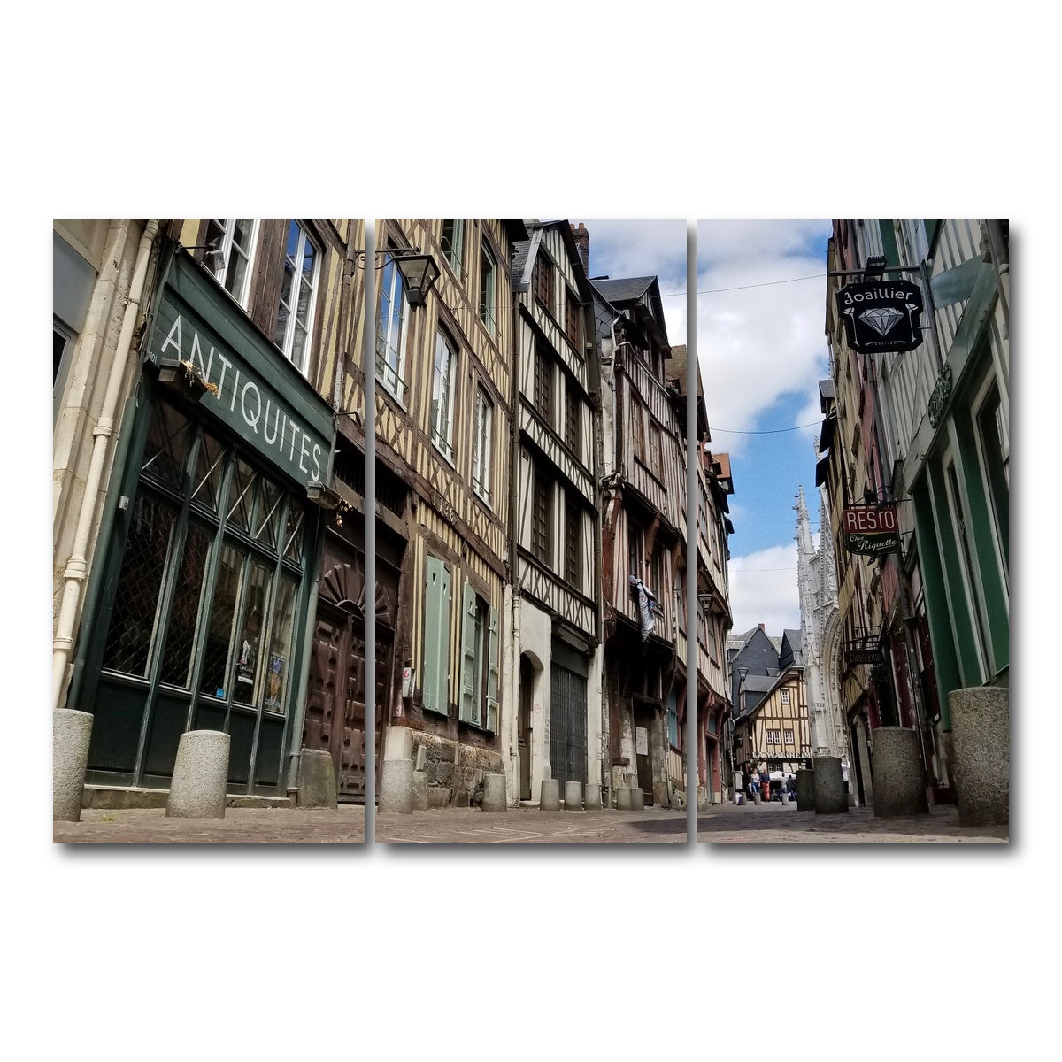 AUTO-MOCKUP WHITE | Rouen France | 3 Piece | Gallery Wrap Canvas | group=12x24