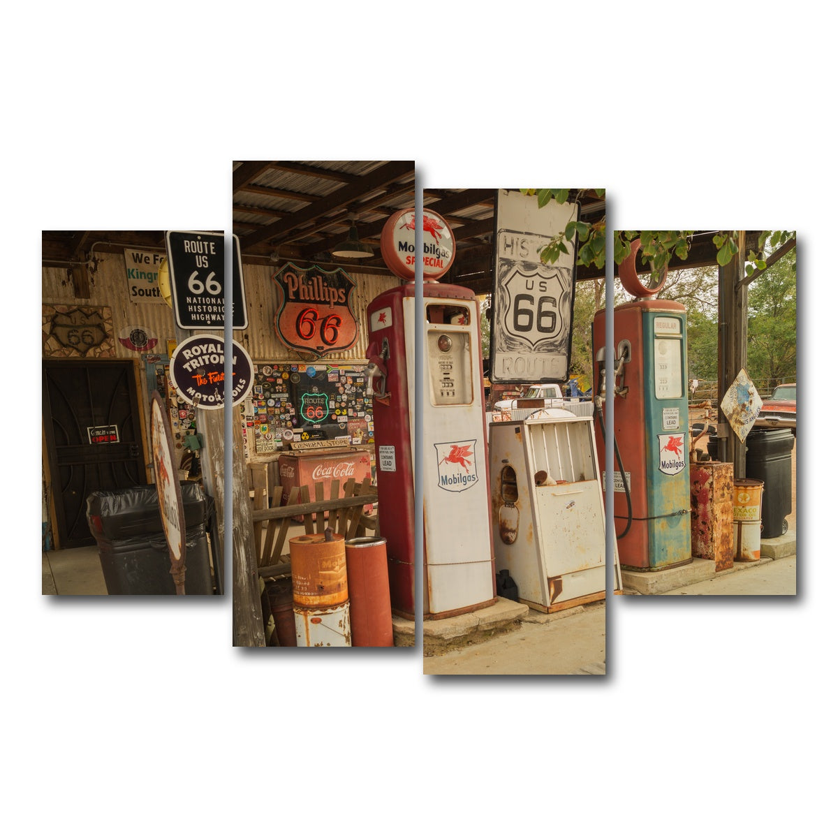 AUTO-MOCKUP WHITE | Route 66 in Arizona | 4 Piece | Gallery Wrap Canvas | group=4_short